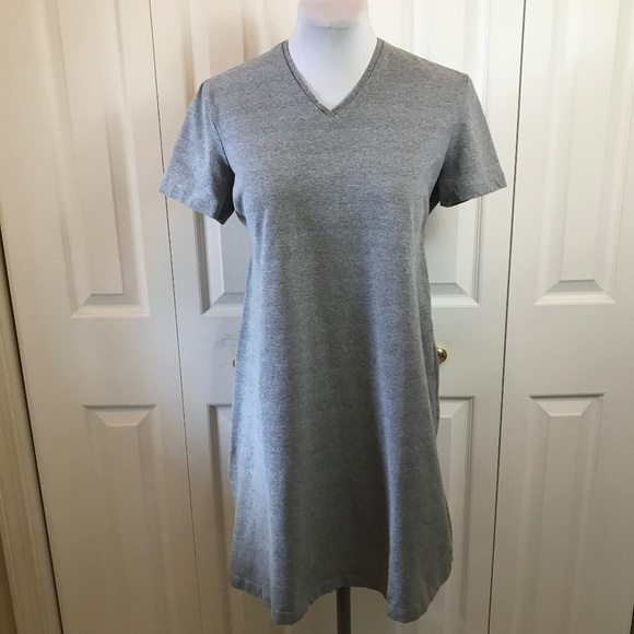 Motherhood Dresses & Skirts - Motherhood Gray V-Neck Maternity Dress Back Tie S